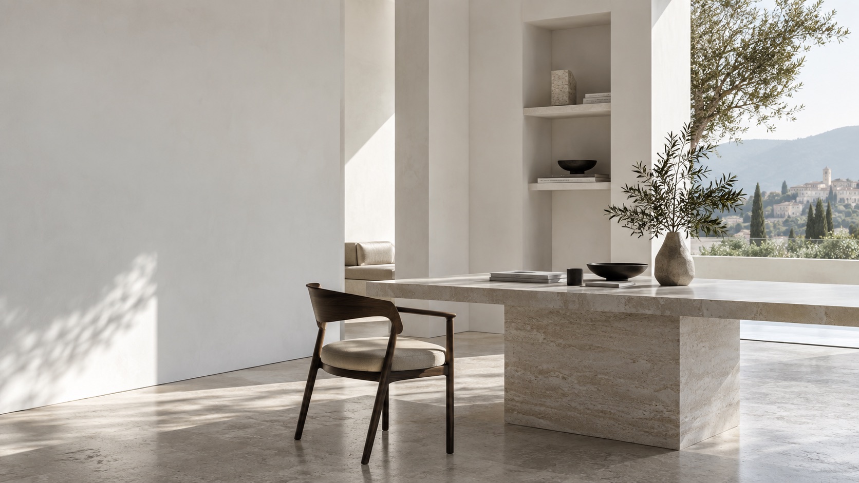 Interno contemporaneo luminoso progettato da Atelier Forma